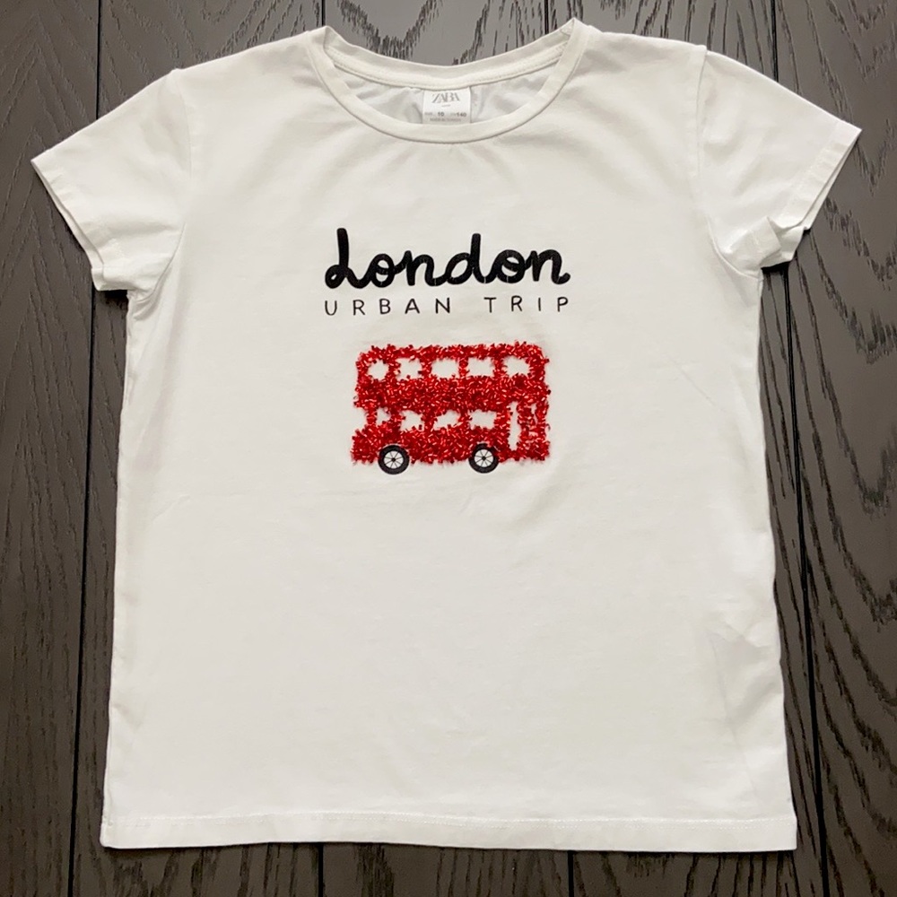Girls Zara Short Sleeved T-Shirt Size 10